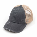 CC Criss Cross Ponytail Cap Charcoal