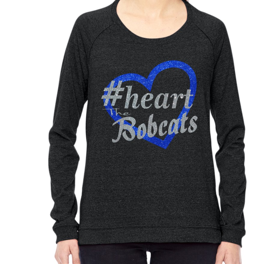 #heart the Bobcats on Raglan