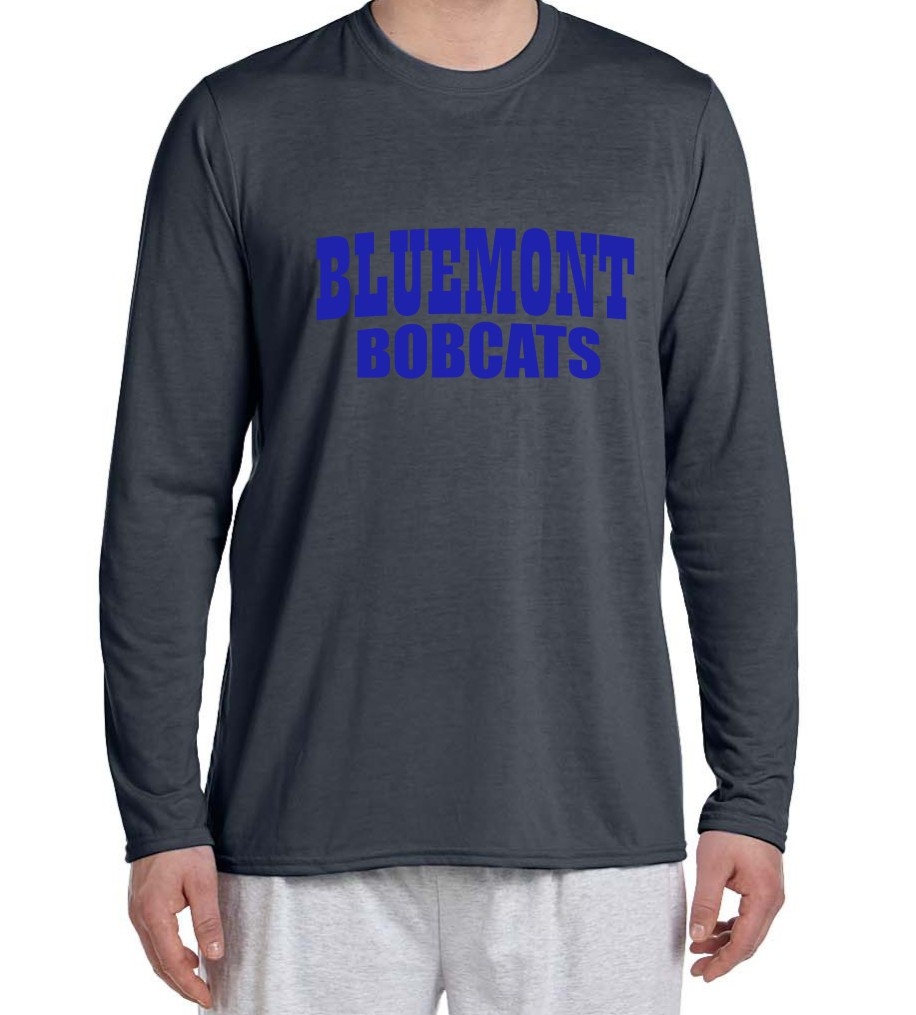 Gildan Men's Charcoal Long Sleeve Performance