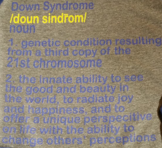 Glitter Downs Syndrome Baseball Tee t21 Heart