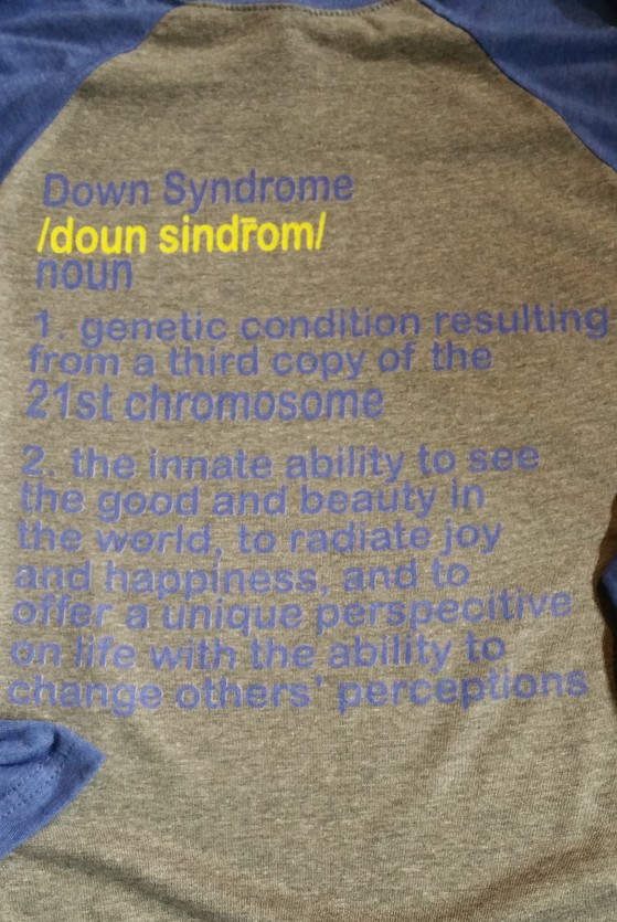 Glitter Downs Syndrome Baseball Tee Love Doesn't Count Chromosomes