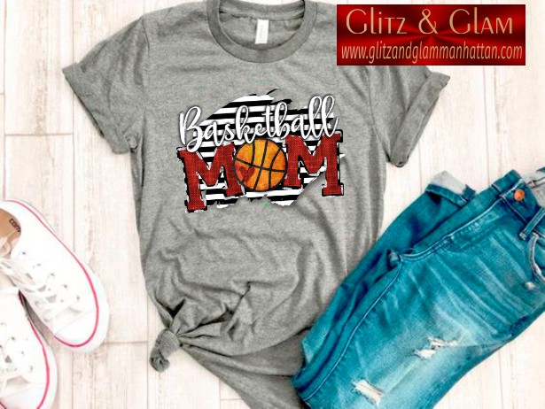 Basketball Mom Stripe Print