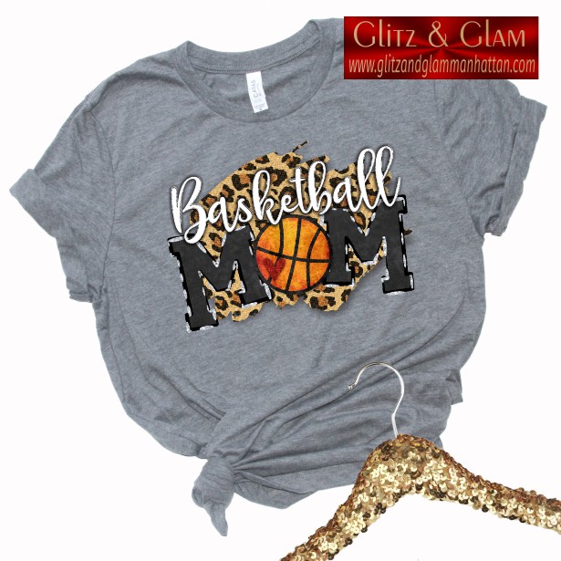 Leopard Basketball Mom Printed Tee