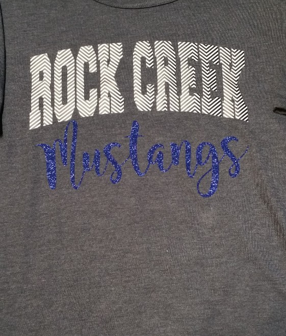 Black and White Chevron Rock Creek Mustangs