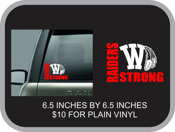 Raider Strong Vinyl Window Decal