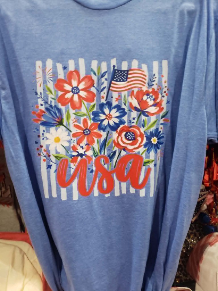 Floral USA T-Shirt