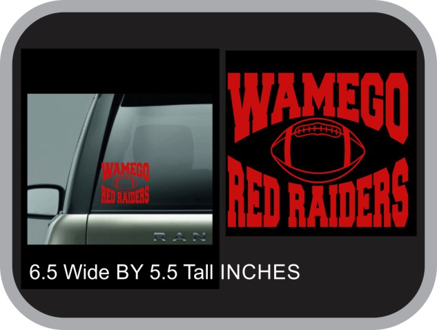 Red Raider Football Decal