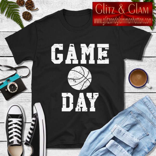 Distressed Game Day Basketball T-Shirt