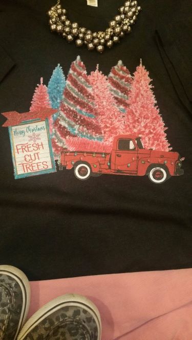 Little Truck Loaded with Bright Trees Tee
