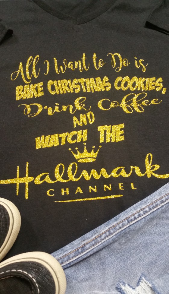 Glitter All I Want Hallmark Holiday Shirt