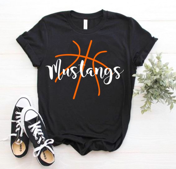 21-22 Mustangs Inline Basketball T-Shirt, Long Sleeve, Sweatshirt and Hoodie