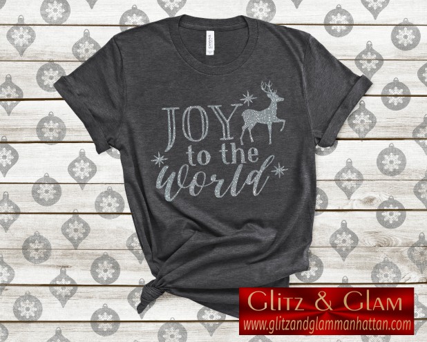 Joy to the World Glitter T-Shirt