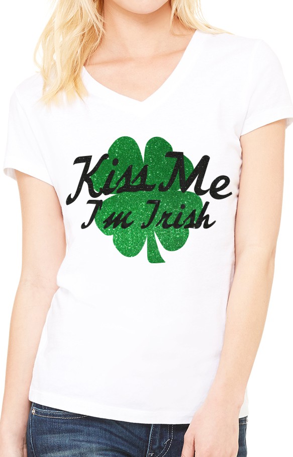 Kiss Me I'm Irish on White