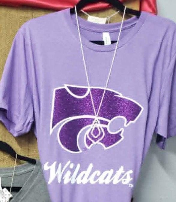 Lavender Glitter Wildcats Tee