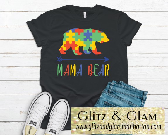 Autism Awareness Mama Bear T-Shirt