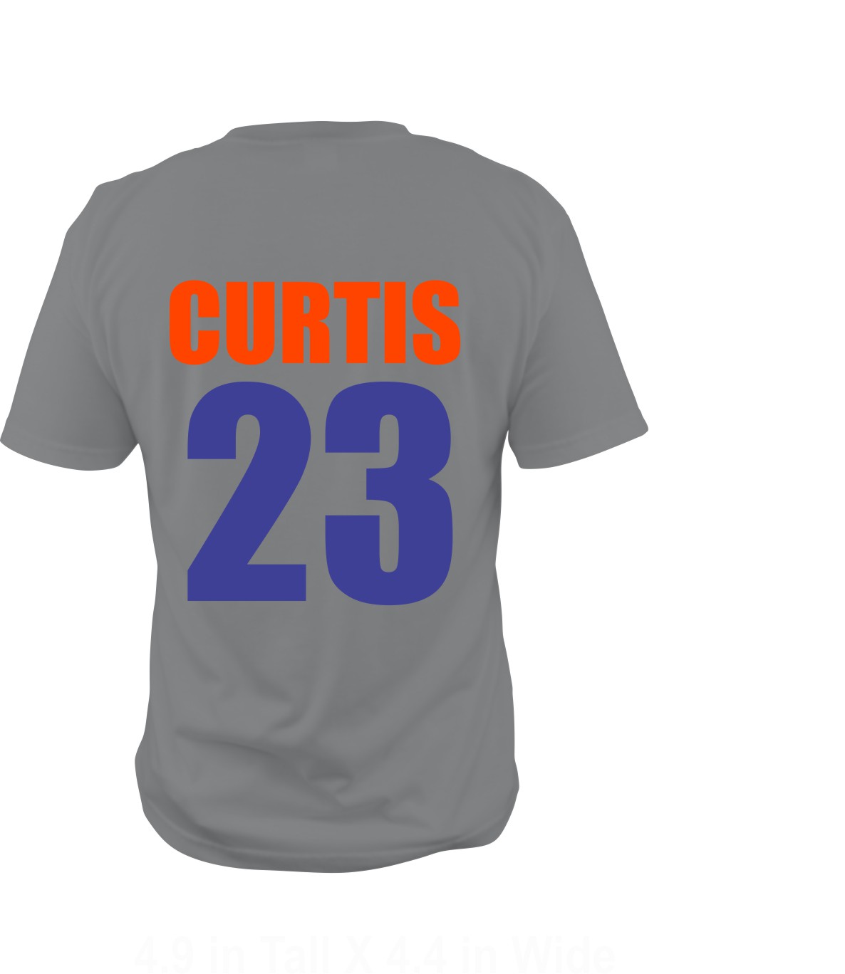 Thunder Half Basketball in Vinyl with Blue Outline