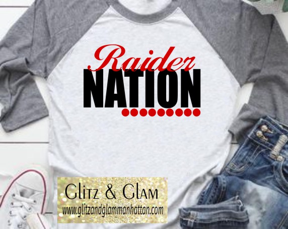 Raiders Baseball Tee in Vinyl 1