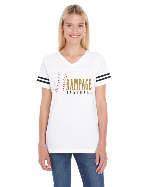 Rampage 2 Glitter V-Neck Tee Jersey