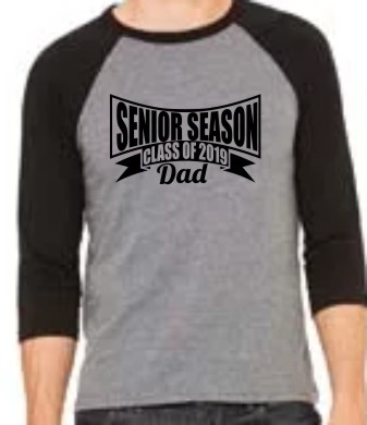 2019 Senior DAD 2 LAT Baseball Fine Jersey T-Shirt