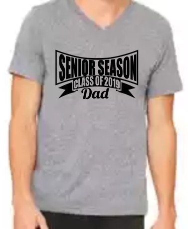 2019 Senior DAD 2 on Bella V-Neck Tee