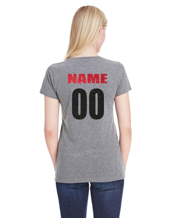 Glitter Senior Mom 1 LAT Ladies T-Shirt
