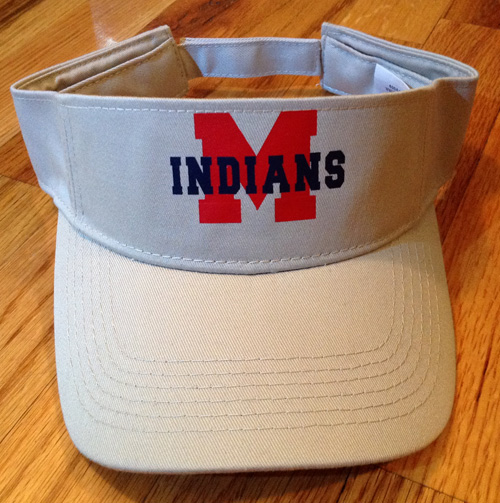 Stone Visor with Vinyl M and Indians