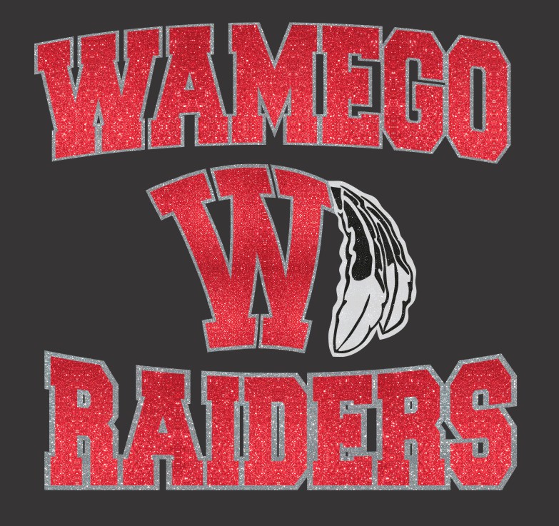 WAMEGO RAIDERS WITH W AND FEATHERS
