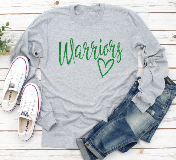 Warriors Green Glitter T-Shirt