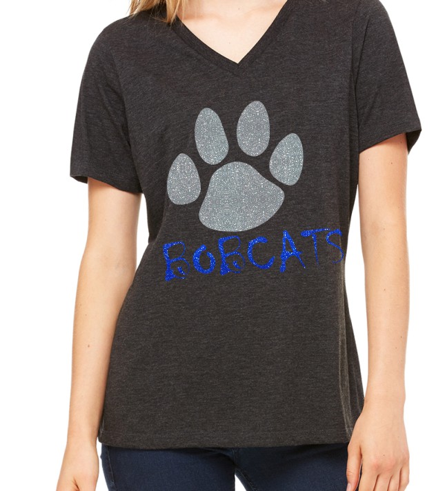 Bella Missy Bobcats with Paw in Glitter